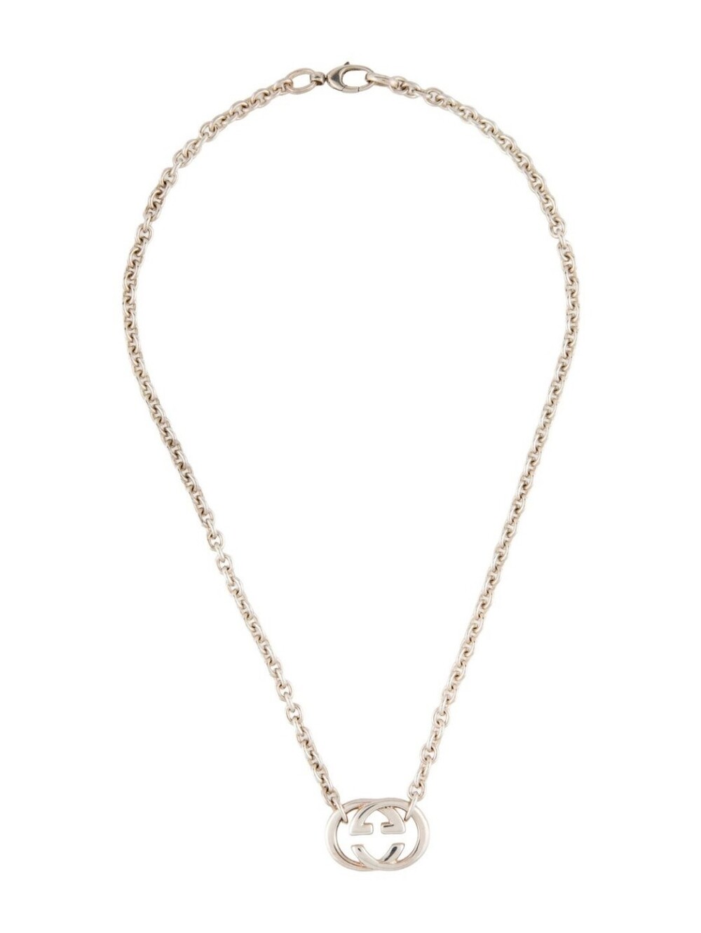 Gucci Interlocking G Necklace 925 28.4g Silver